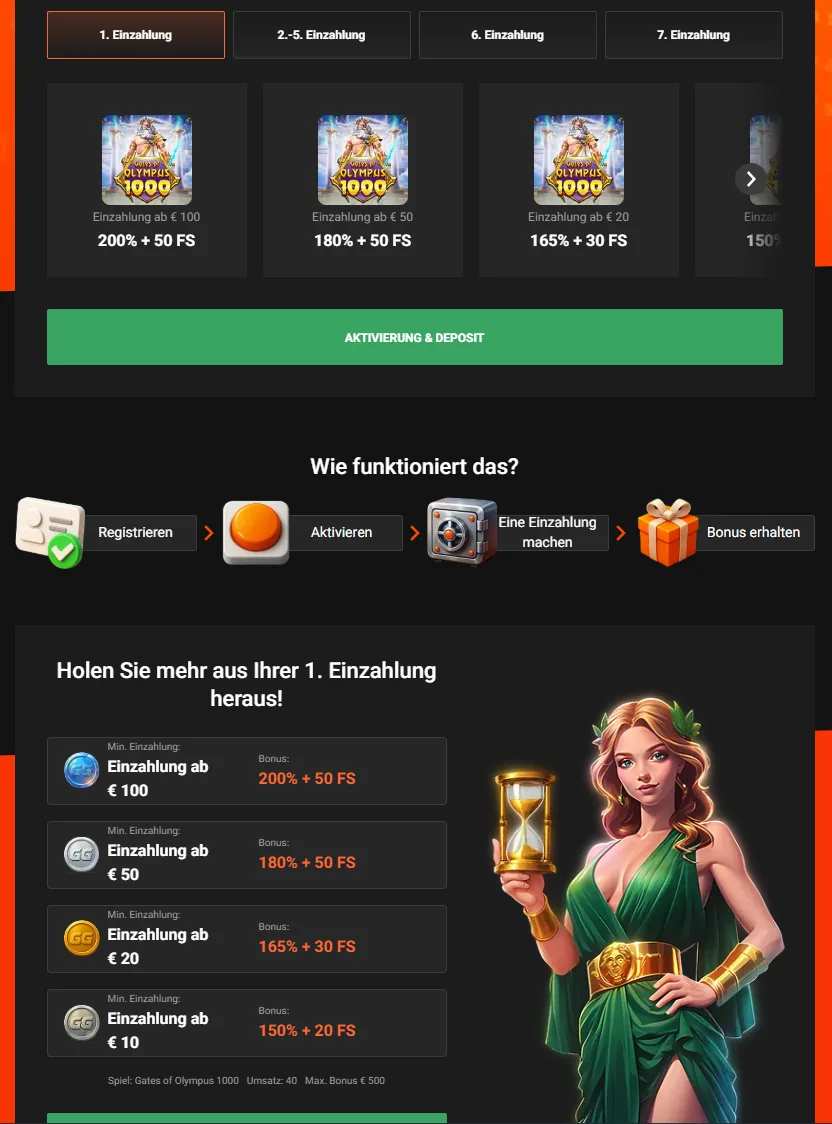 GGbet Bonus-Seite